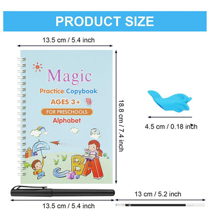 Set of 4 Reusable Children Writing Book